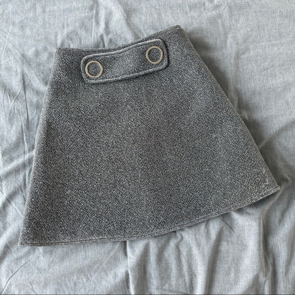 A-line metallic skirt